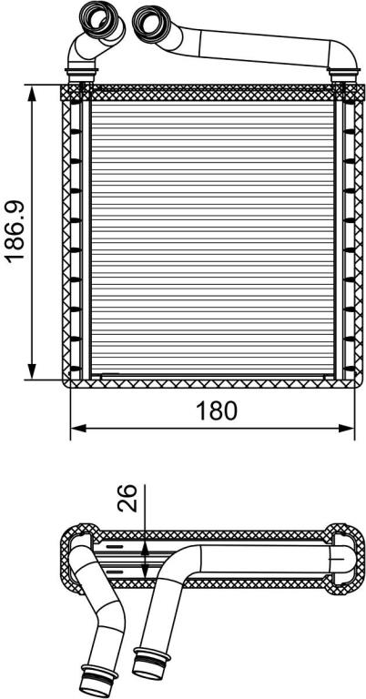 Radiador de aquecimento VALEO ref. 811500